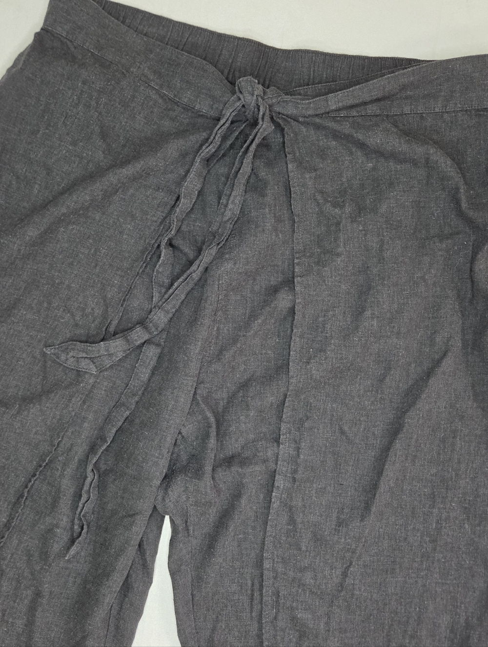 Patagonia Womens Garden Island Pants Size XL Gray Wrap Style Wide Leg - Picture 4 of 13